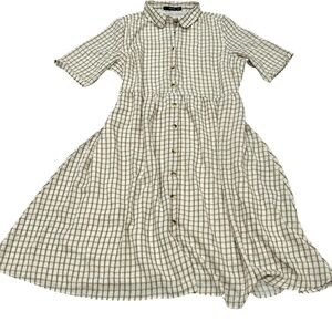 Women's Madame Cotton Dress Size XL A line Shirt dress